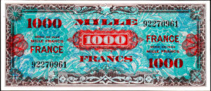 1000 francs France type 1945