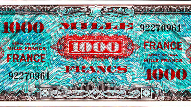 1000 francs France type 1945