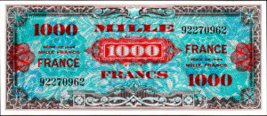 1000 francs France type 1945