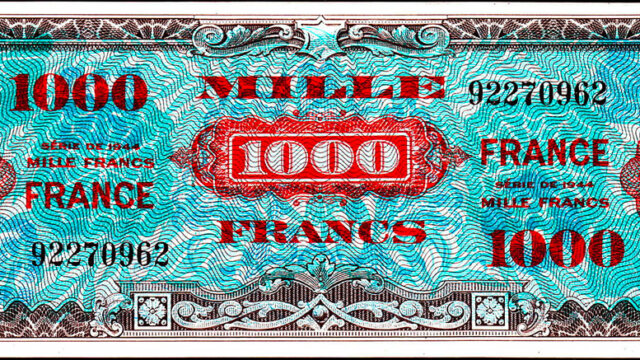 1000 francs France type 1945