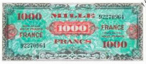 1000 francs France type 1945