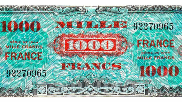 1000 francs France type 1945