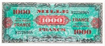 1000 francs France type 1945