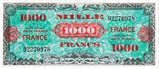 1000 francs France type 1945