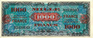 1000 francs France type 1945