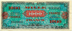 1000 francs France type 1945