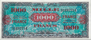 1000 francs France type 1945