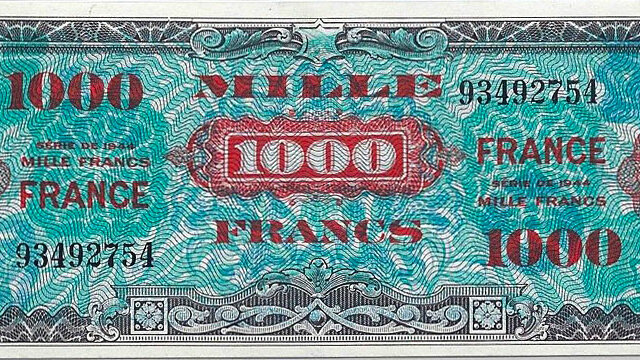 1000 francs France type 1945