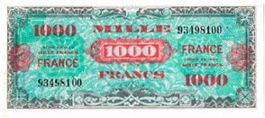 1000 francs France type 1945