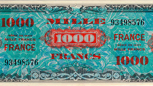 1000 francs France type 1945