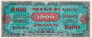 1000 francs France type 1945