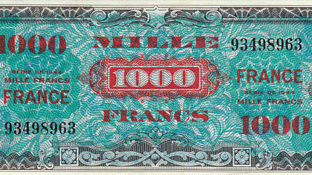 1000 francs France type 1945