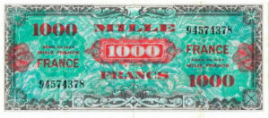 1000 francs France type 1945