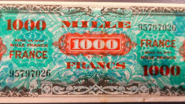 1000 francs France type 1945