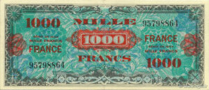 1000 francs France type 1945