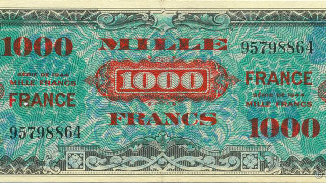 1000 francs France type 1945