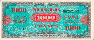 1000 francs France type 1945