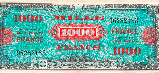 1000 francs France type 1945