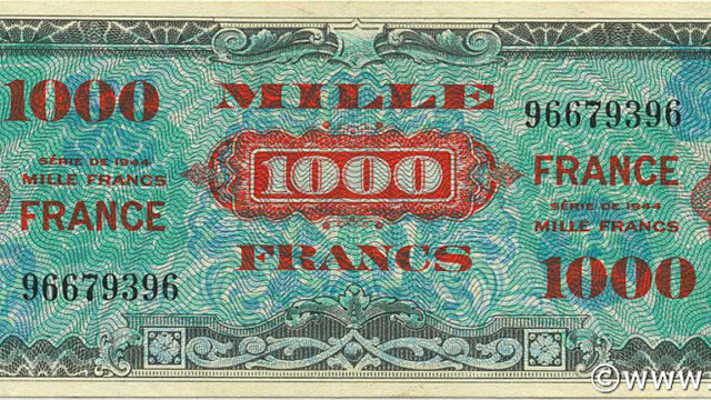 1000 francs France type 1945