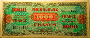 1000 francs France type 1945