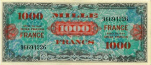 1000 francs France type 1945