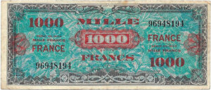 1000 francs France type 1945