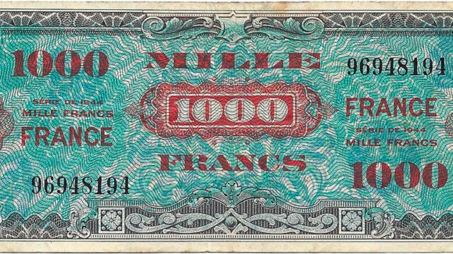 1000 francs France type 1945