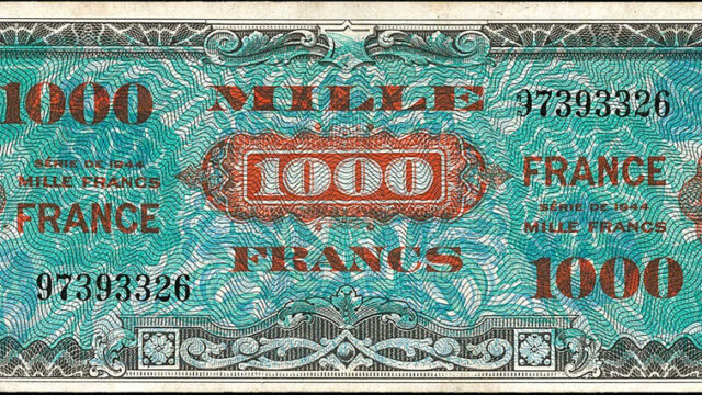 1000 francs France type 1945