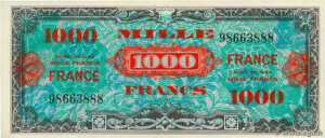 1000 francs France type 1945