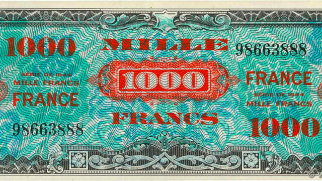 1000 francs France type 1945