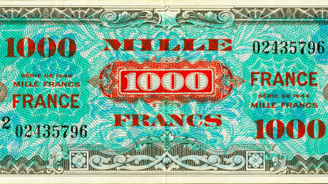 1000 francs France type 1945