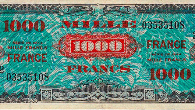 1000 francs France type 1945