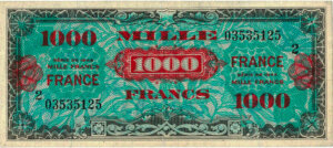 1000 francs France type 1945