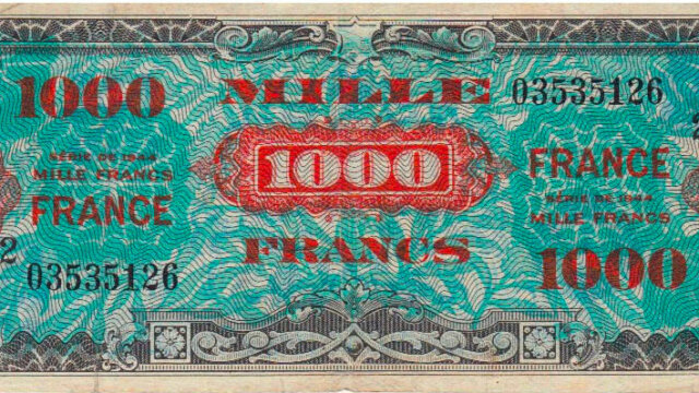 1000 francs France type 1945