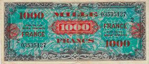 1000 francs France type 1945