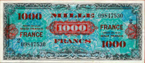 1000 francs France type 1945