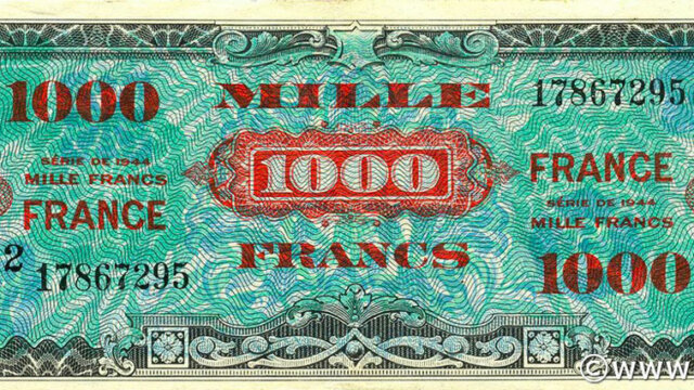 1000 francs France type 1945