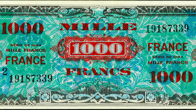 1000 francs France type 1945