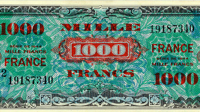 1000 francs France type 1945