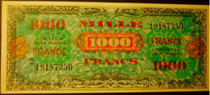 1000 francs France type 1945