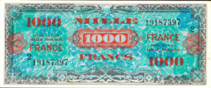 1000 francs France type 1945