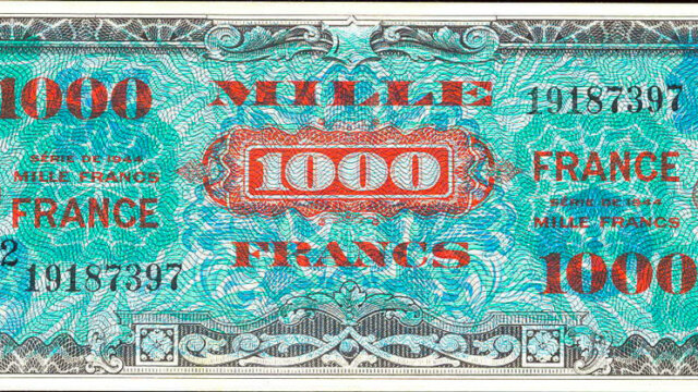 1000 francs France type 1945