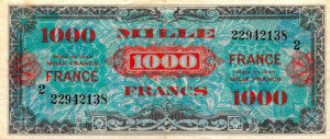 1000 francs France type 1945