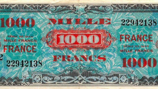 1000 francs France type 1945