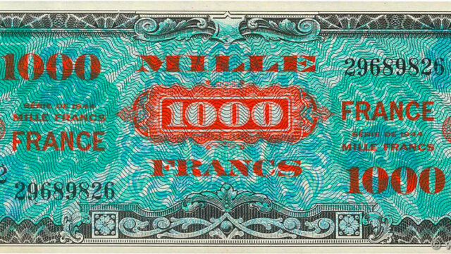 1000 francs France type 1945