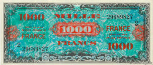 1000 francs France type 1945