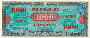 1000 francs France type 1945