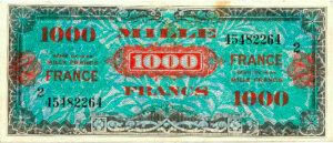 1000 francs France type 1945