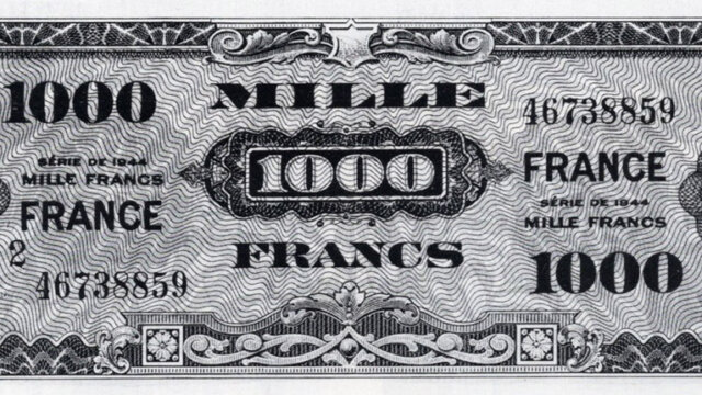 1000 francs France type 1945