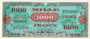 1000 francs France type 1945